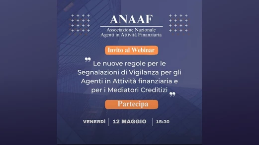 Webinar gratuito ANAAF per operatori creditizi